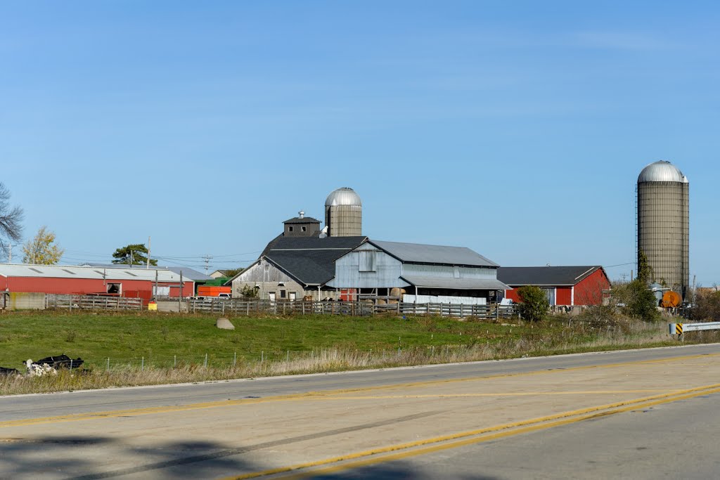 Country farm with silos