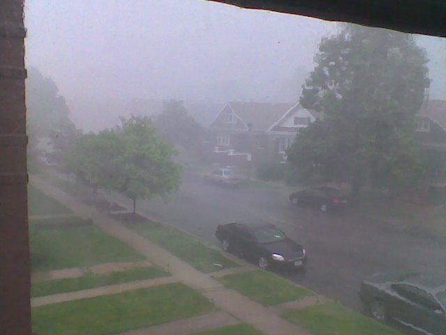 Violent thunderstorm at home