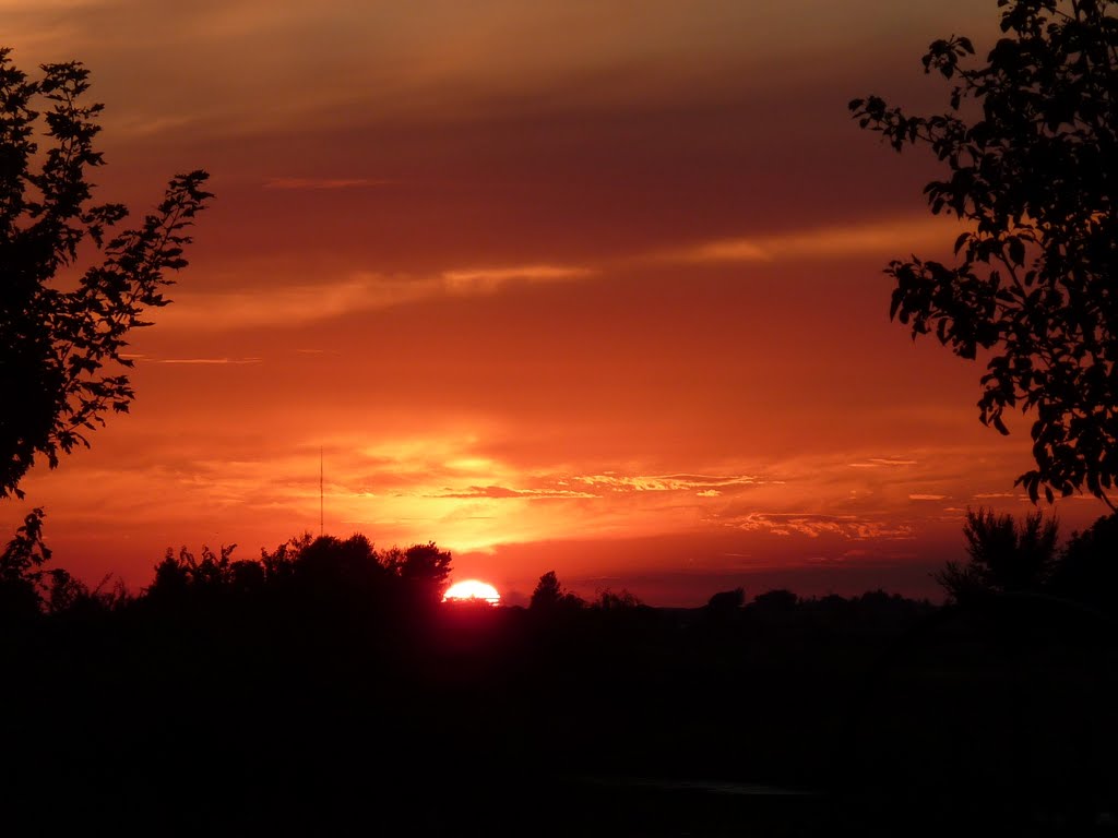 Por do Sol em Champaign - Illinois - EUA - 2011