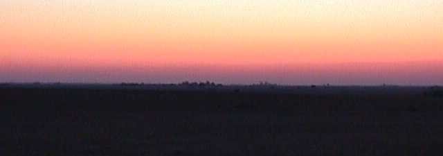 Sunset, looking west from Champaign, Illinois