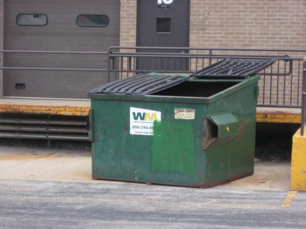 Rusty dumpster
