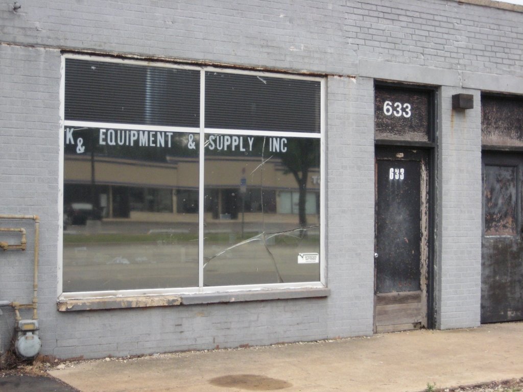 Broken store front