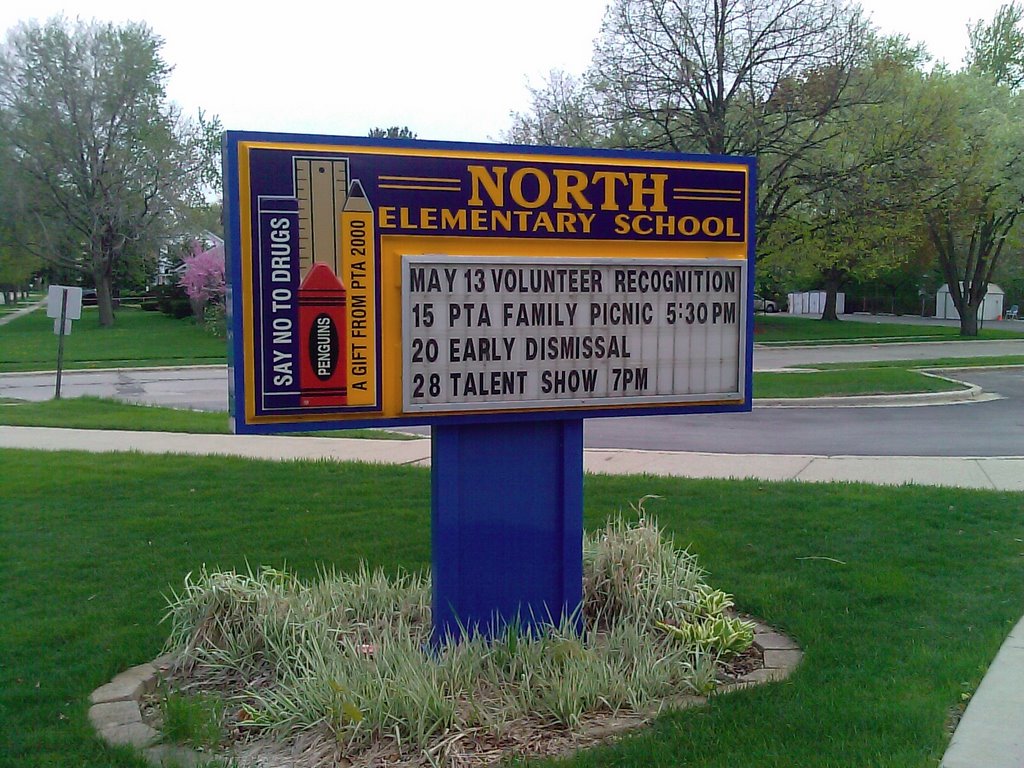 North School sign