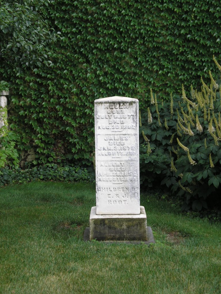 Gave stone in south-east corner
