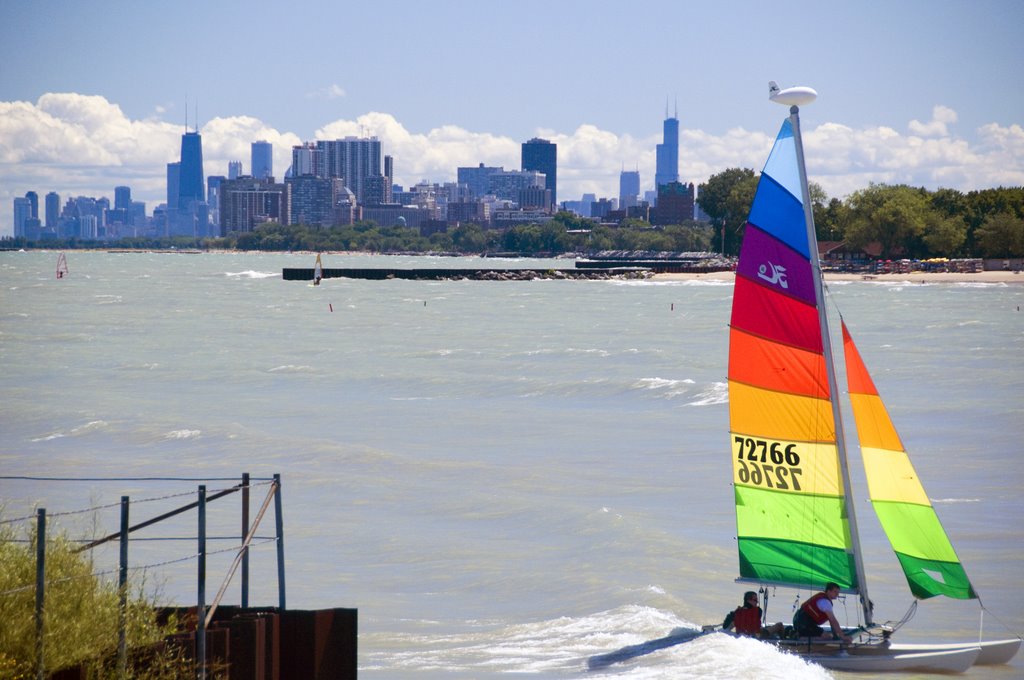 Chicago skyline from Evanston