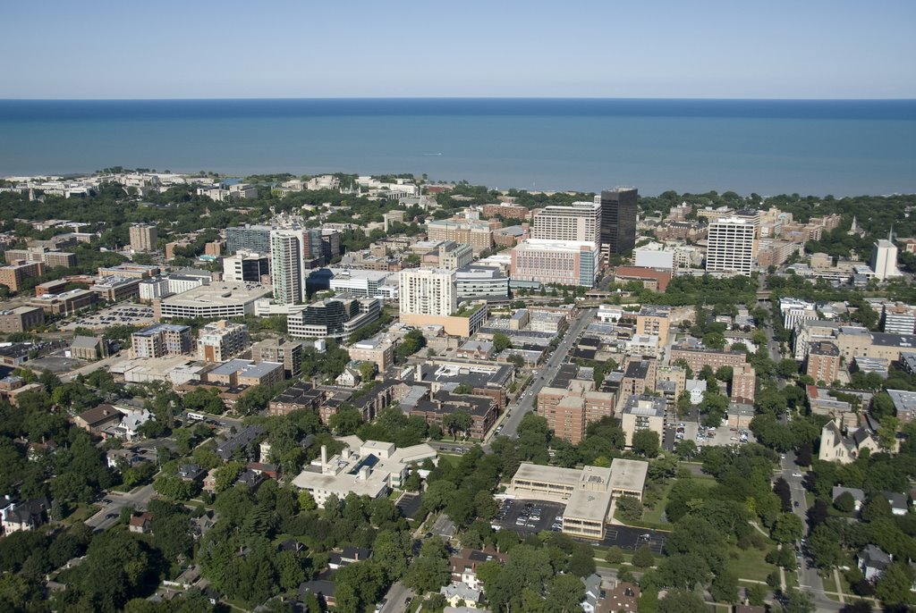 Downtown Evanston, view to east