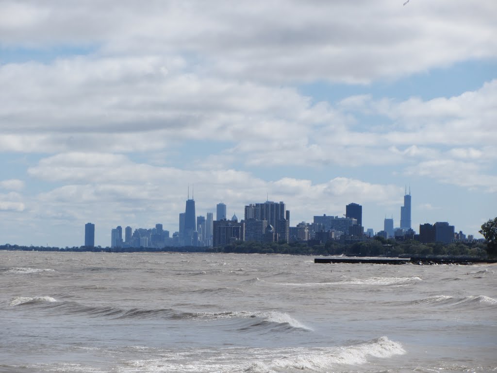 Chicago View from Northwestern University, Evanstone