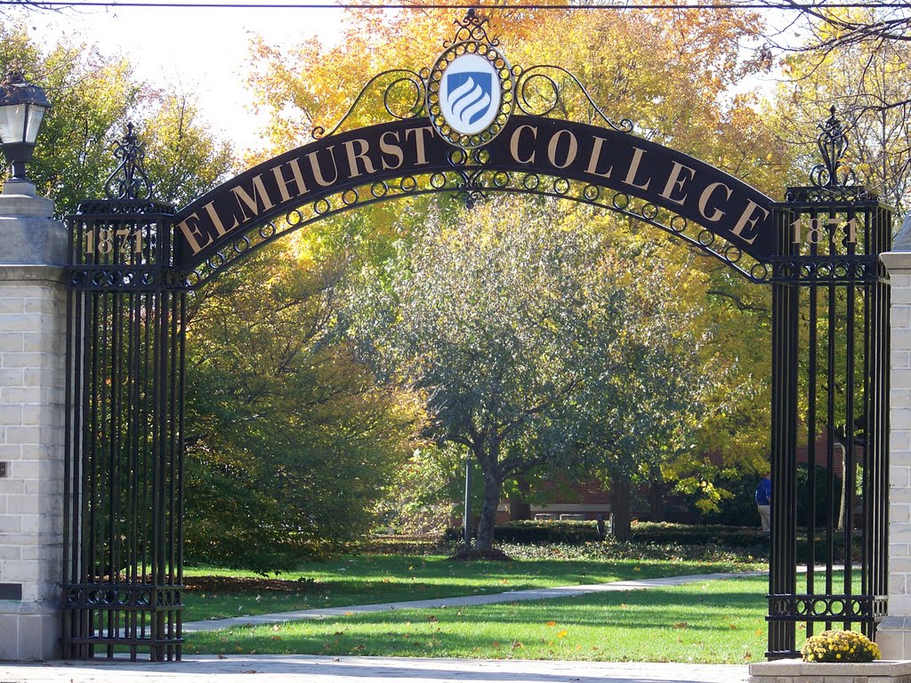 Elmhurst College Campus Entrance