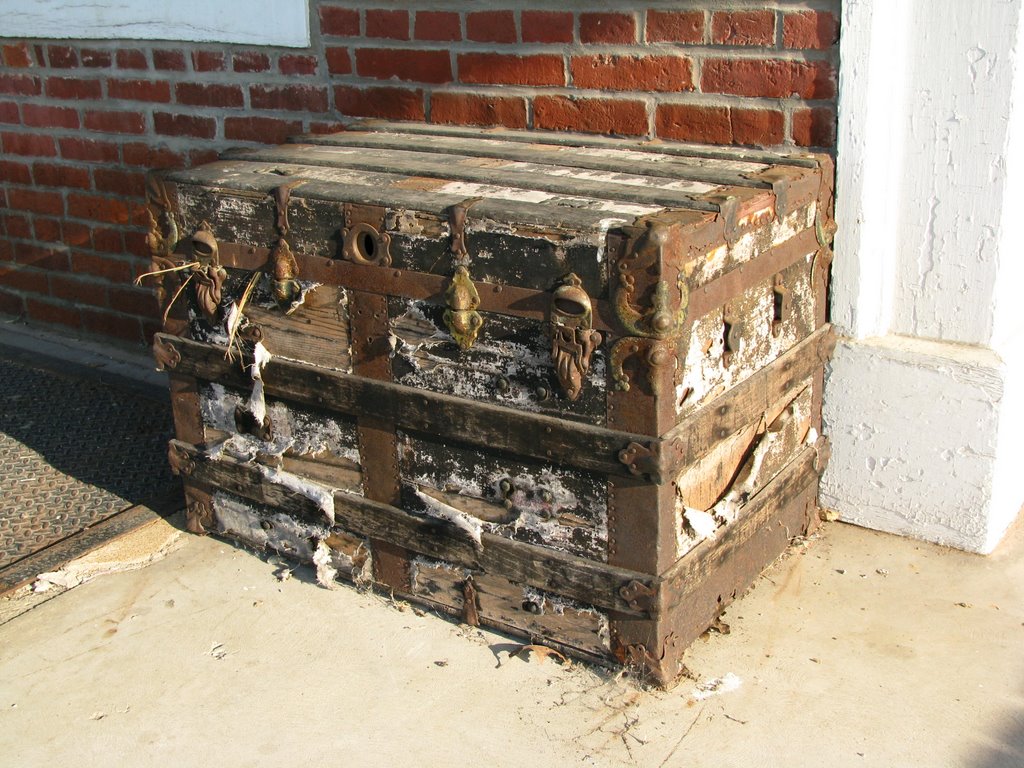 Old Chest in front of the Old Rutter Store