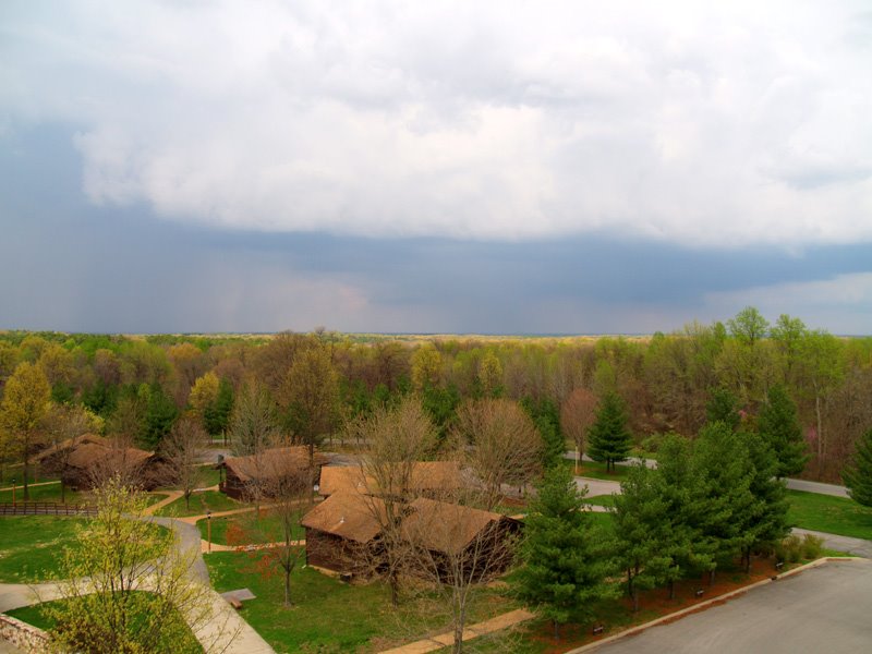 View of cabins from Giant City SP water tower