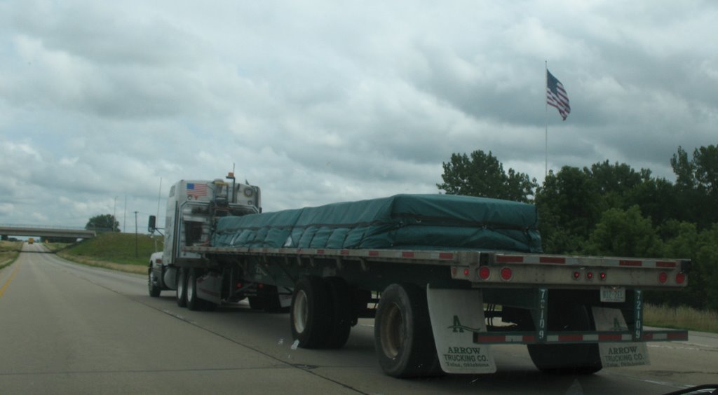 Flags on the highway