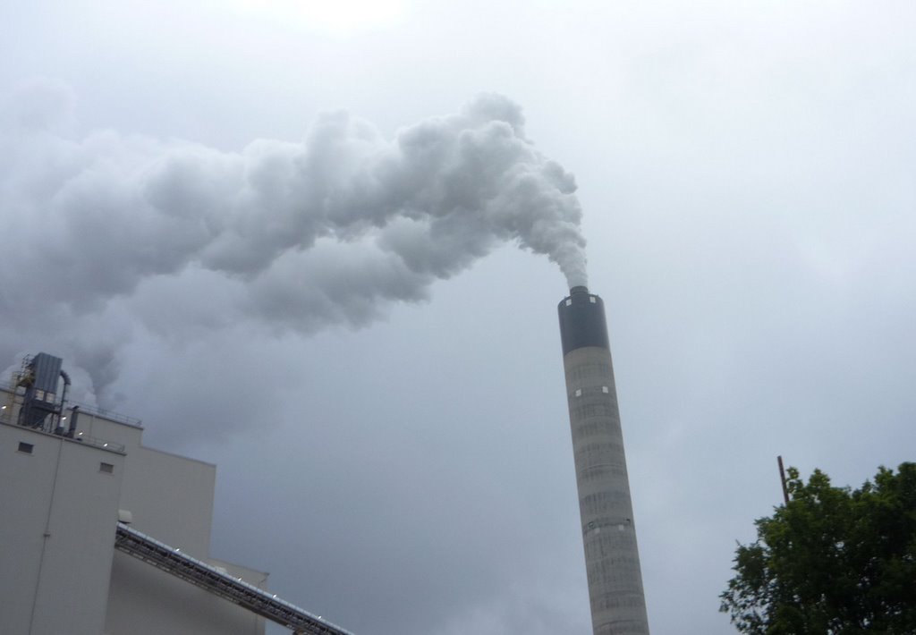 Smoke Stack Polluting The Environment, Springfield, Illinois.