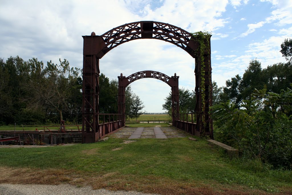 Lock Bridge at the Hennepin Canal NorthWest of Wyanet