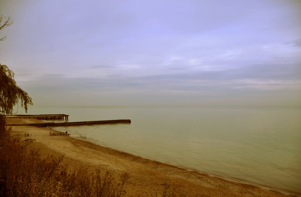 A Cloudy Day at Lake Michigan