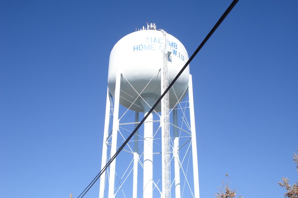 water tower above cemetery