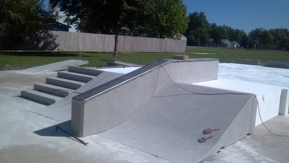 Skate park construction in Macomb, IL
