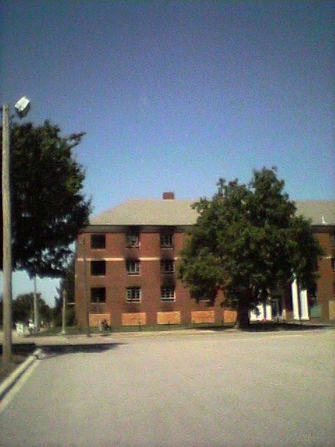 Dunn-Barton after fire training, before demolition