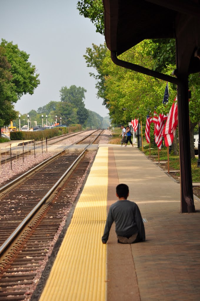 Waiting for the train