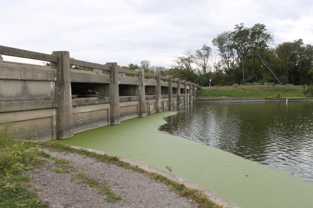 Southwest view of the Willow Road Dam
