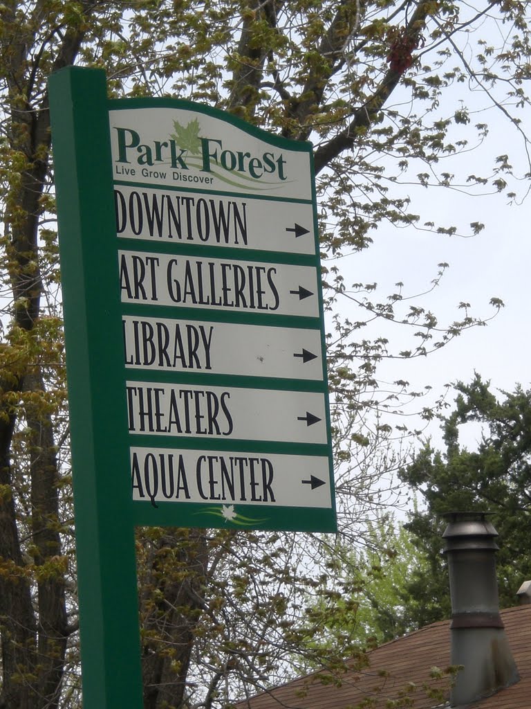 Sign of park forest