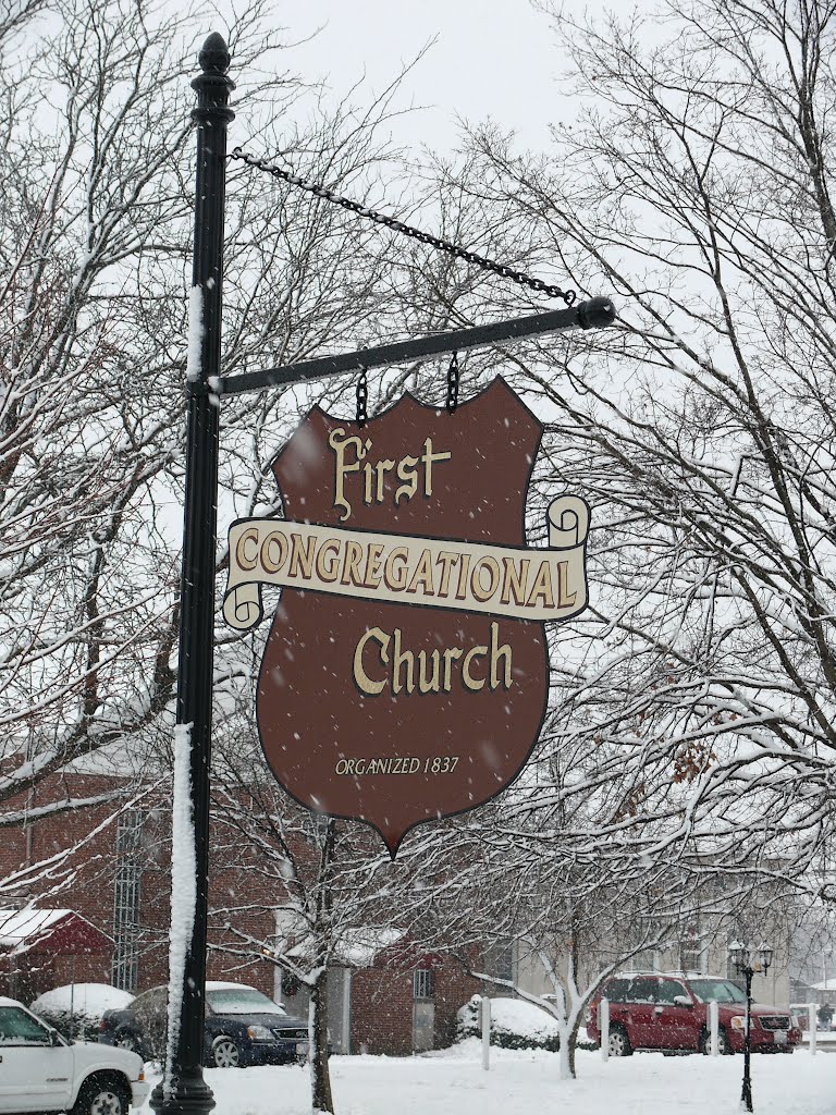 First Congregational Church 1937 Sign