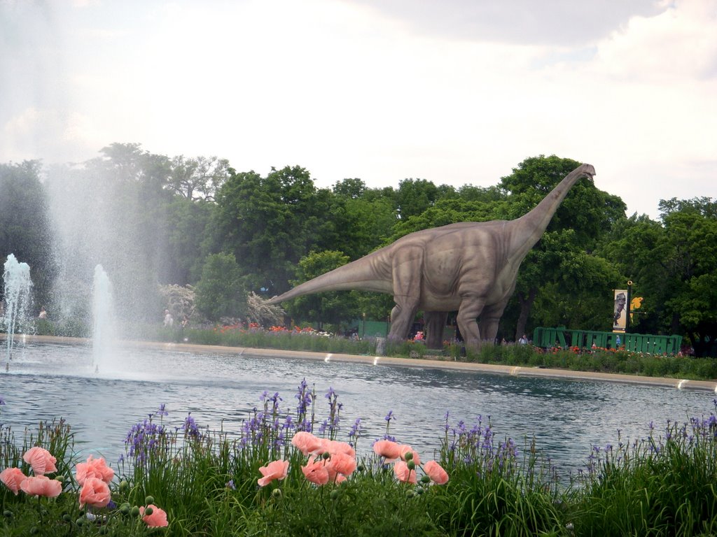Dinosuars at the zoo