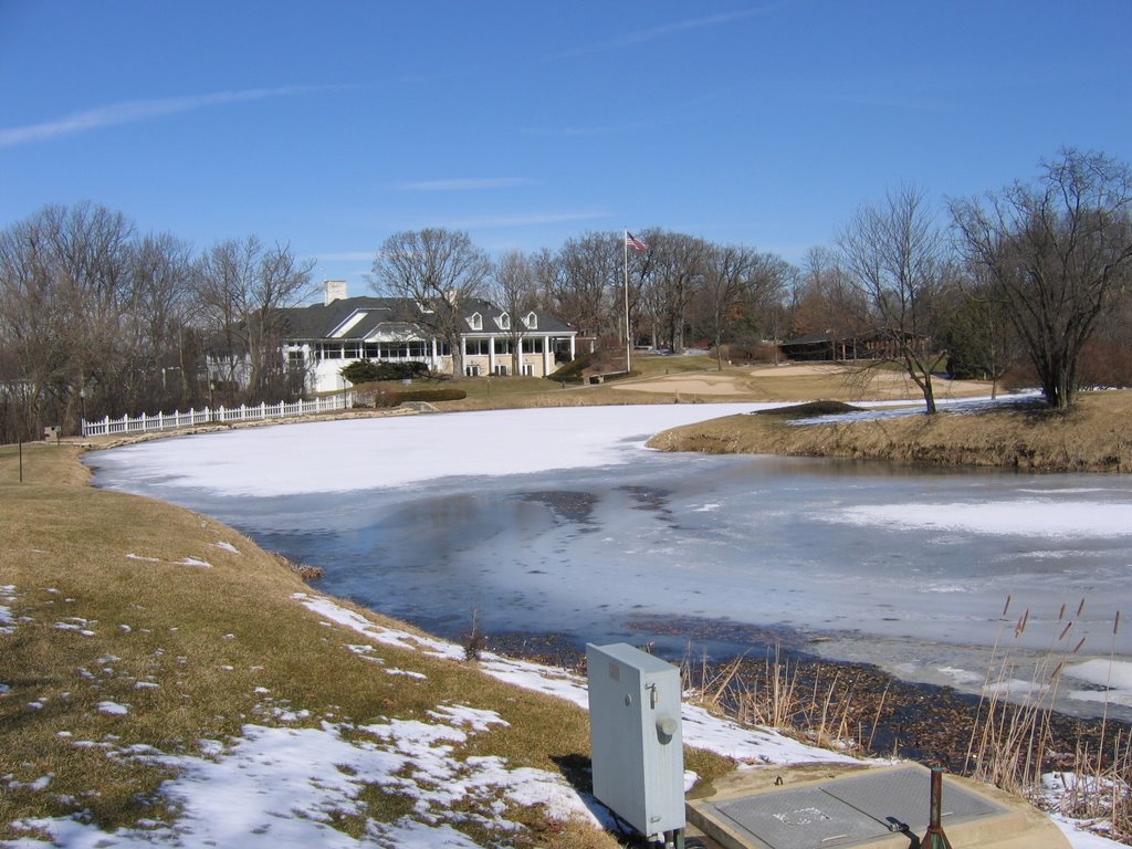 Frozen lake at Q Center