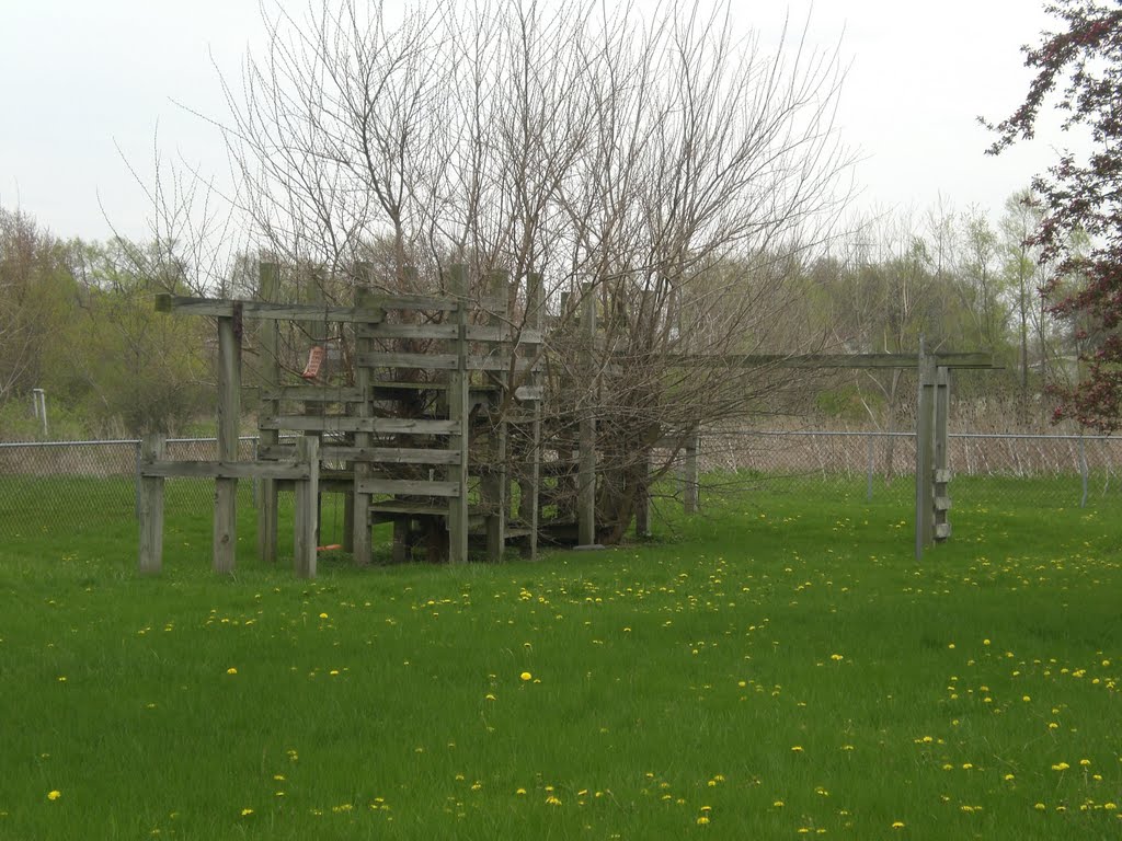 Playground outside smaller elementary