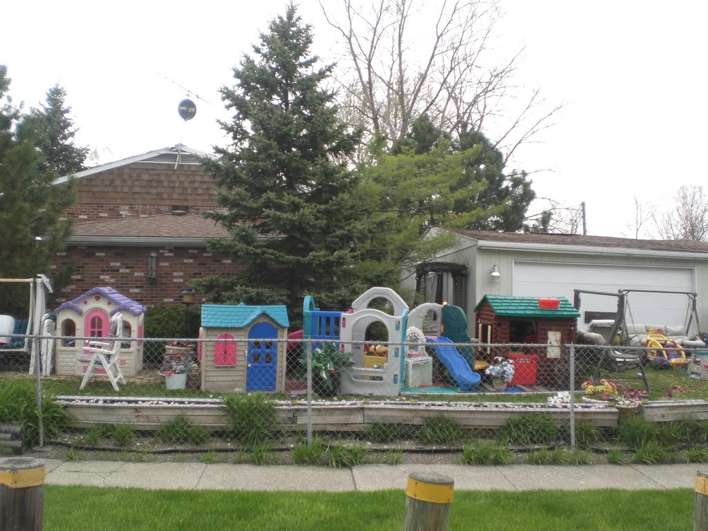 Interesting collection outside home