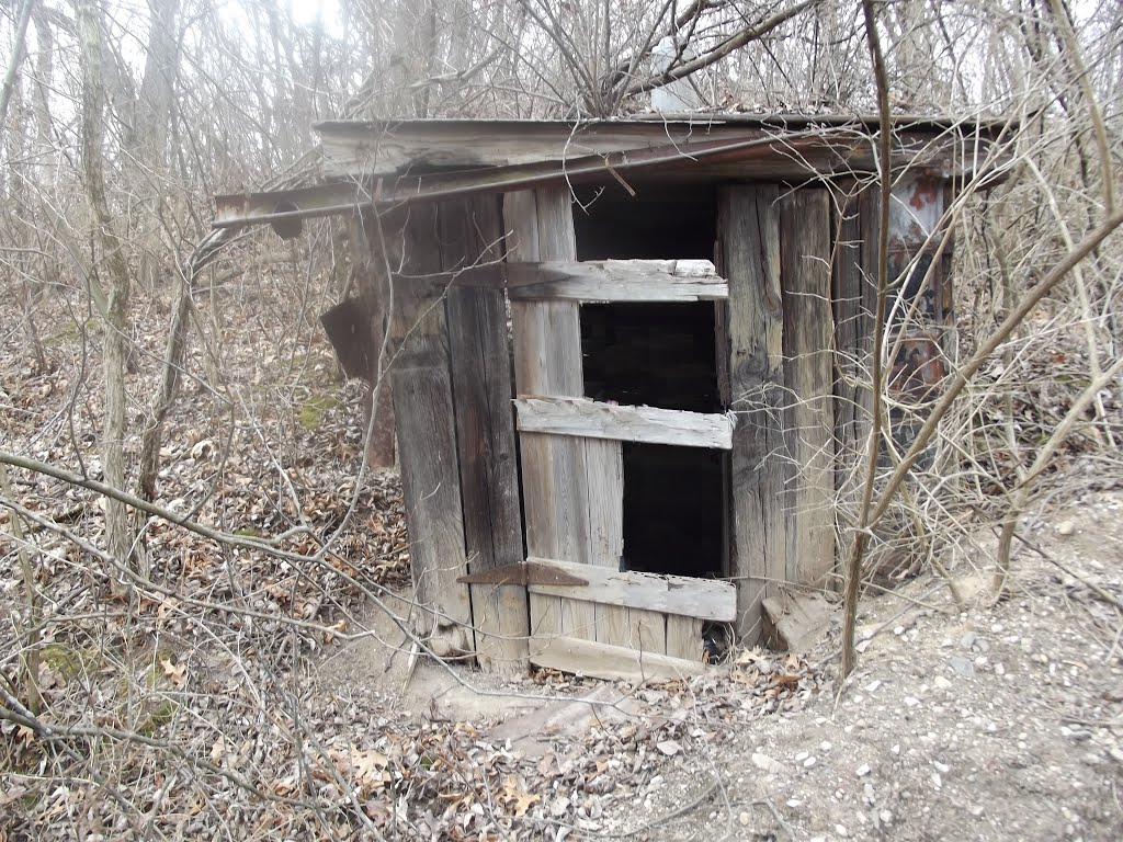 Old Hobo Shack Along Railroad