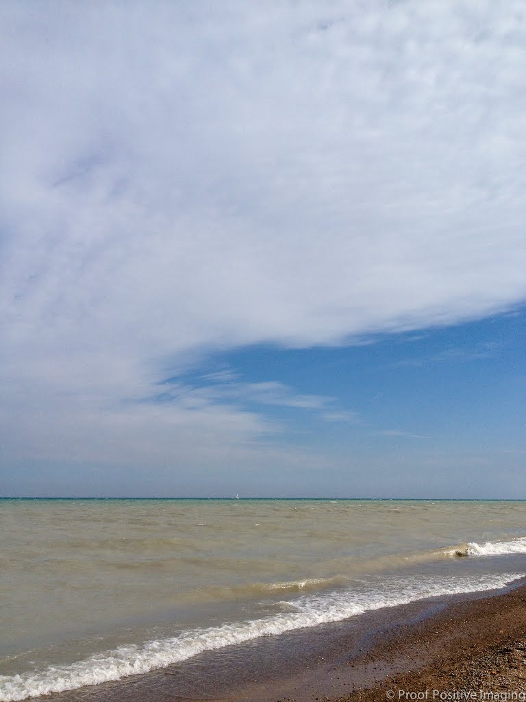 Sky over Water, Central Park Beach Near Highland Park, IL, Lake Michigan