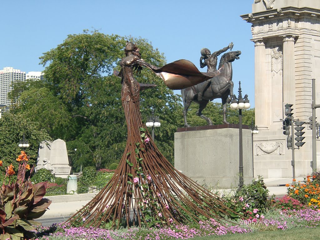 Michigan Ave - Indian on a Horse Statue
