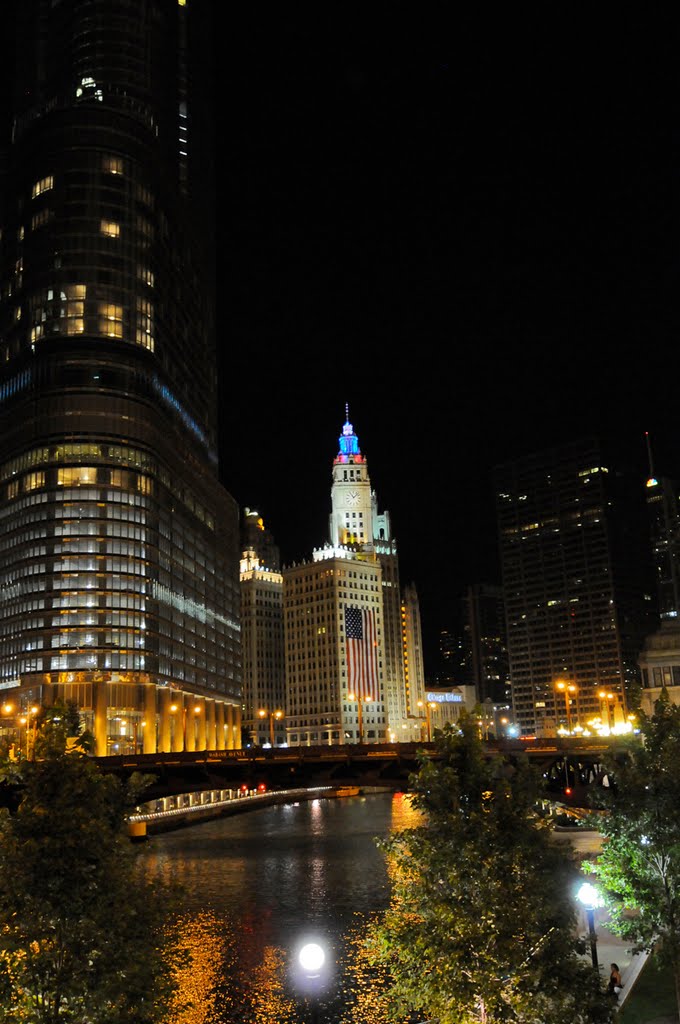Chicago at night