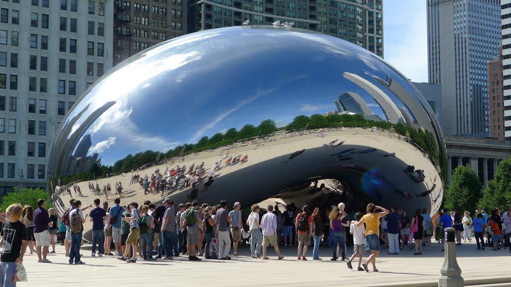 Polished Steel Bean in Chicago USA