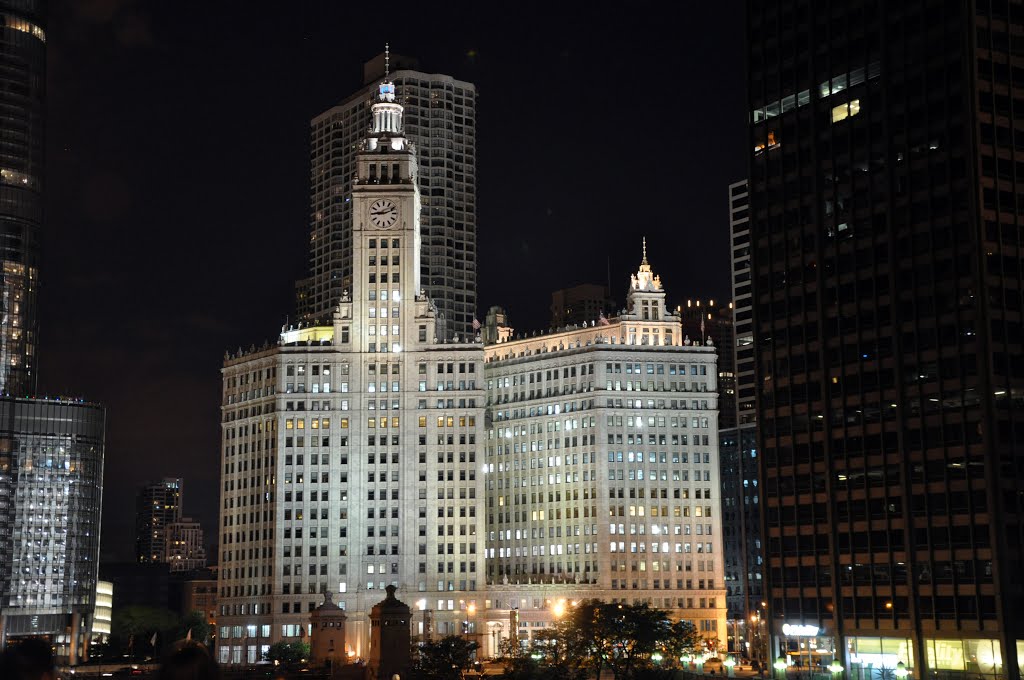 Wrigley Building @ night