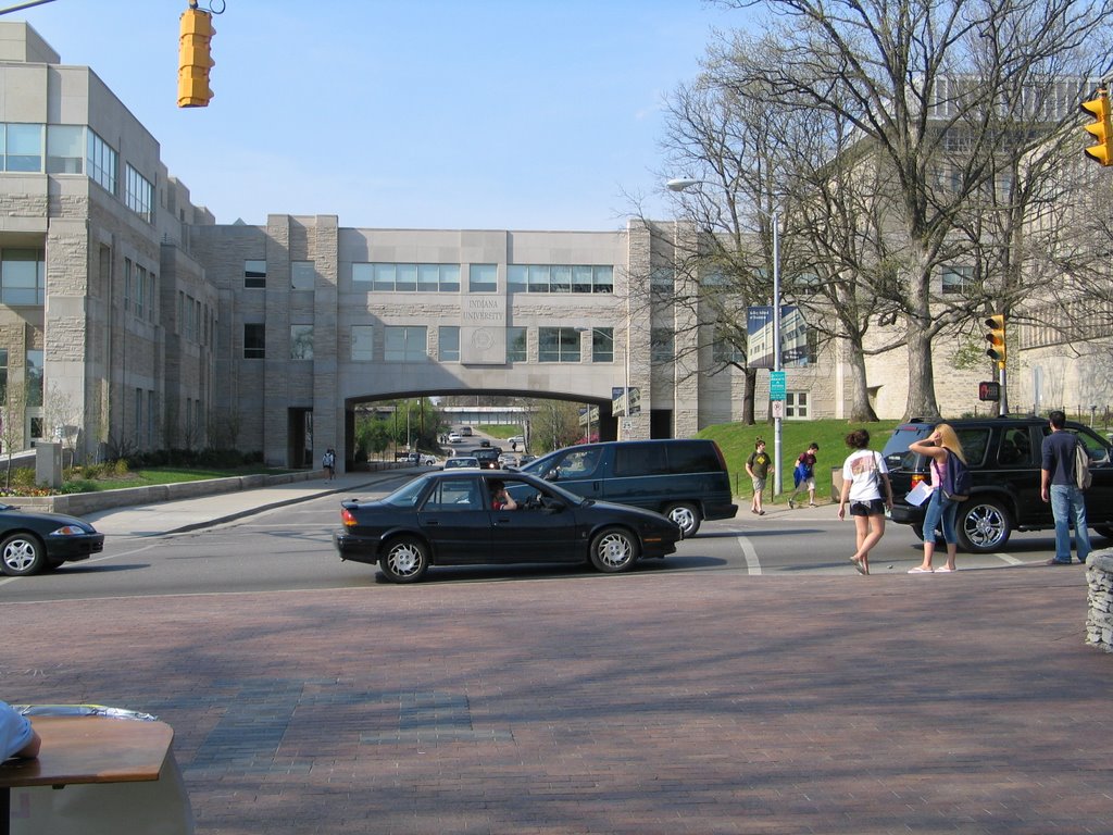 Campus of Indiana University (10th St. looking north on Fee Lane toward Kelly School of Business