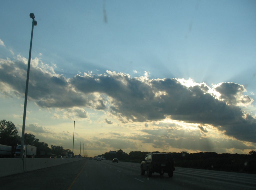 Sun and clouds on 80 94