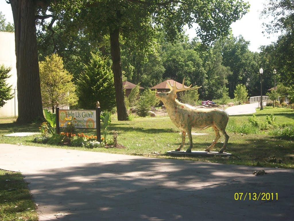 Elk statue at Wellfield Botanical Garden; Elkhart, IN