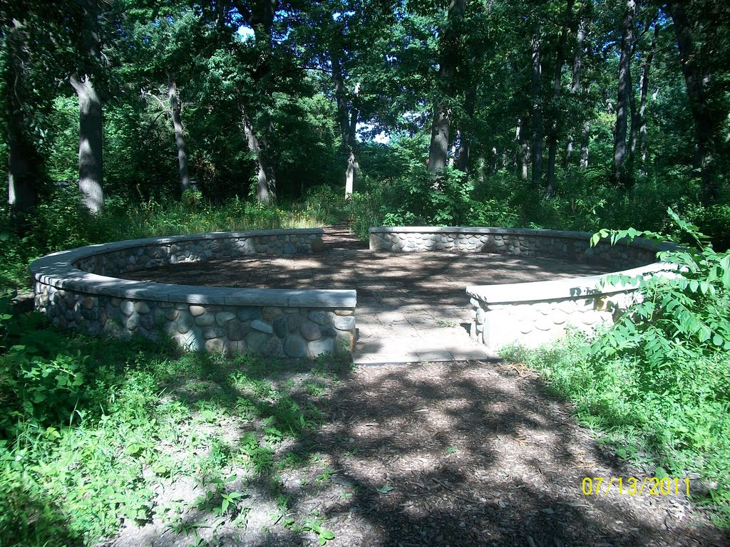 Council Ring at Wellfield Botanical Garden; Elkhart, IN