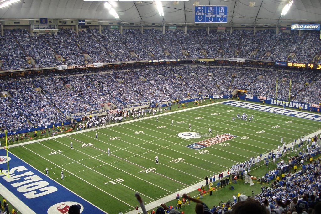 During the LAST Colts football game in the RCA Dome