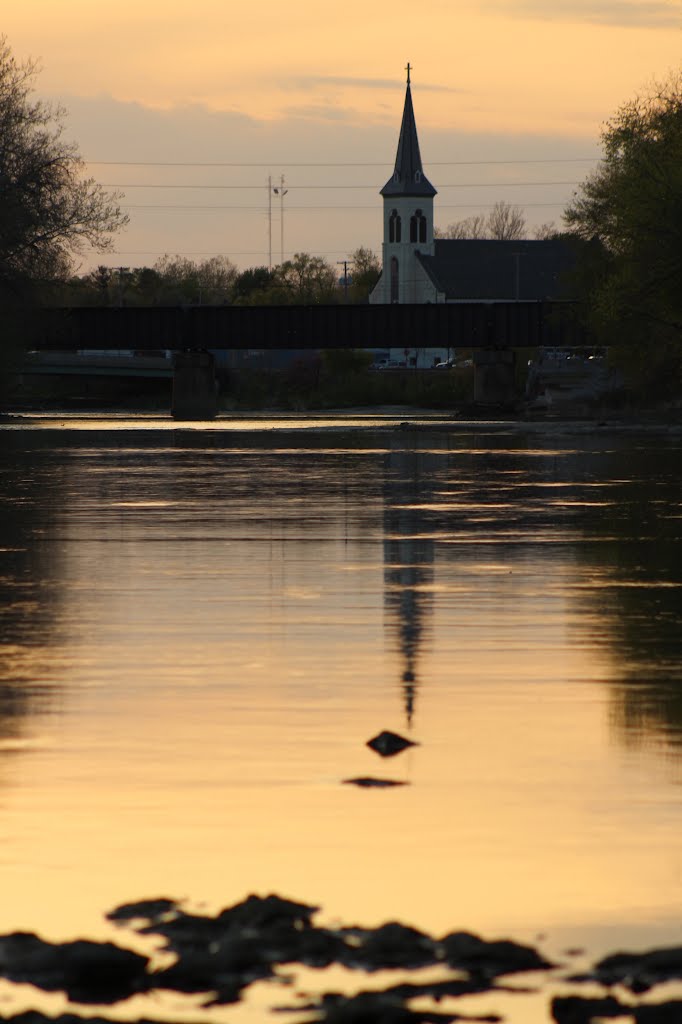 All Saints Church Steeple from Little Turtle Walkway Trail