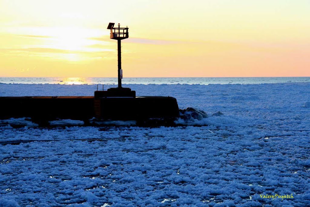 USA,IN,US-IN,Indiana,State of Indiana,Michigan City,Michigan Lighthouse Sunset