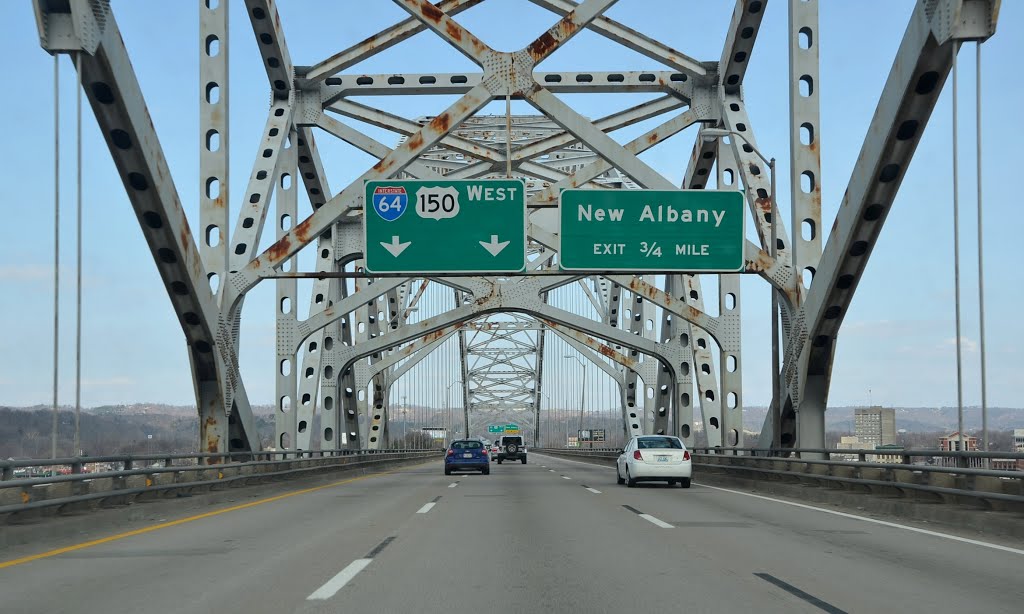 New Albany Exit 3/4 Mile Ahead, Interstate 64, Westbound