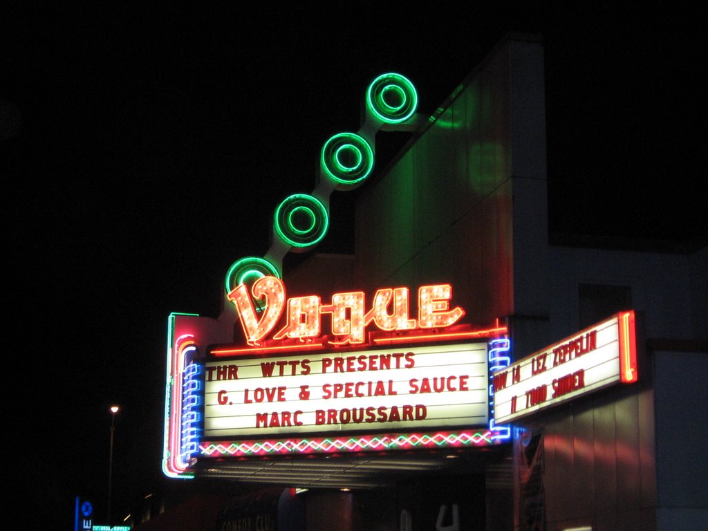 The Historic Vogue Theatre in Indianapolis Broad Ripple Cultural District.
