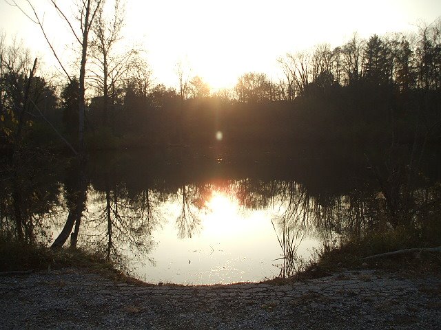 Sunset over the lake