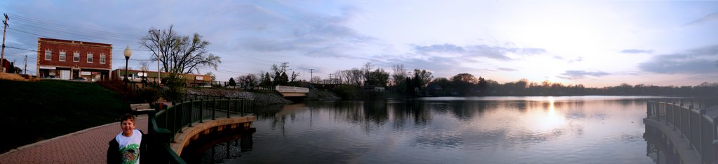 Panorama of Lake George in Hobart Indiana