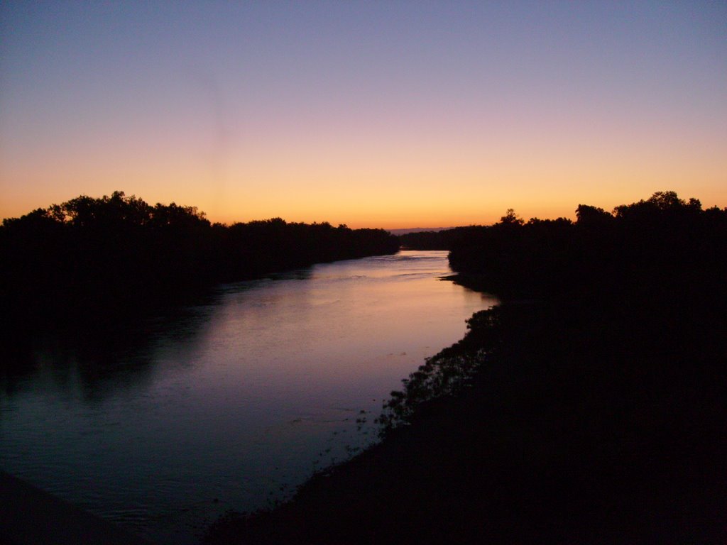Dawn Off Watt Ave. Bridge on American River