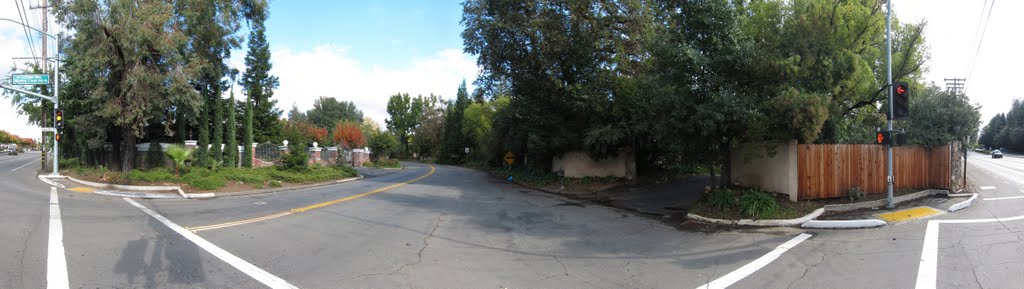 Panorama of Winding Creek Rd at Watt Ave.