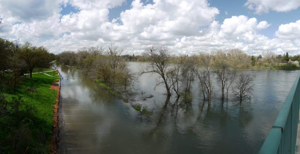 Flooded parking lot at American River and Watt Ave (March 2011)