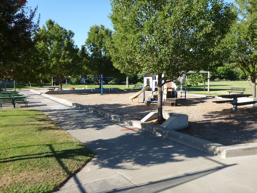 Kids play structures at Crabtree Park